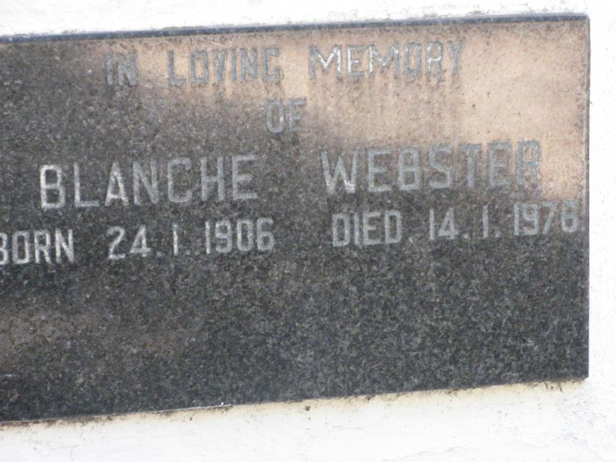WEBSTER Blanche 1906-1976
