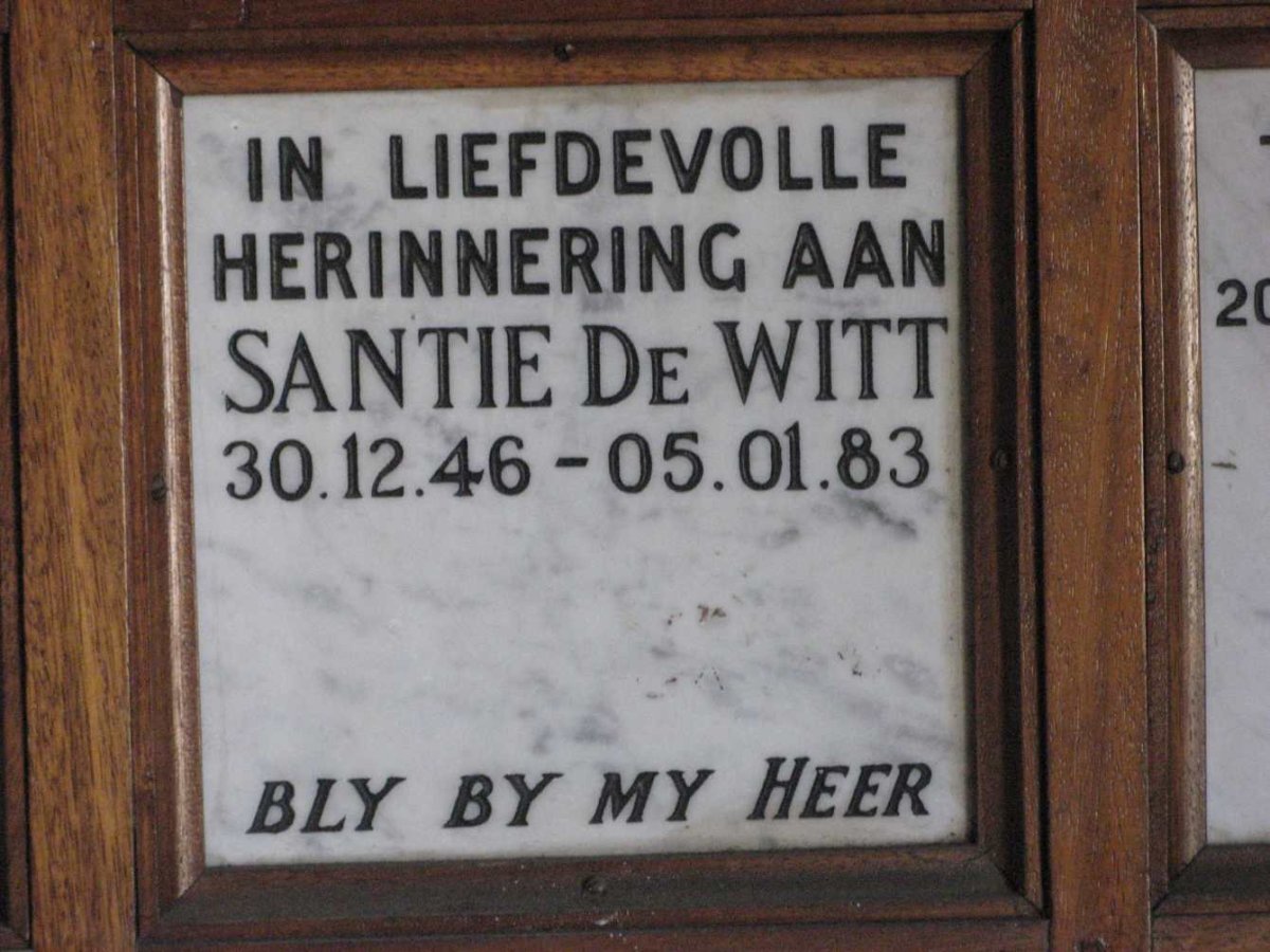 WITT Santie, de 1946-1983