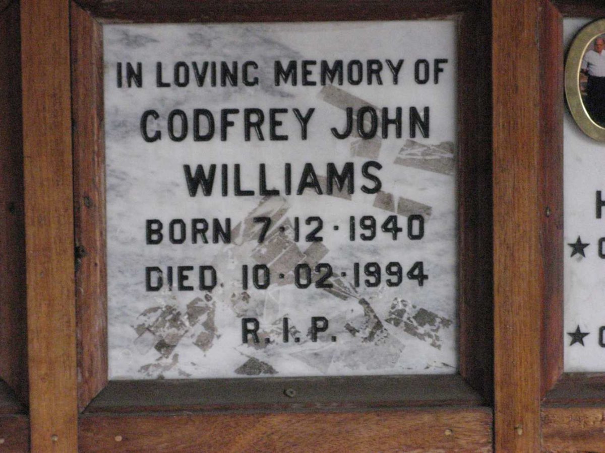 WILLIAMS Godfrey John 1940-1994