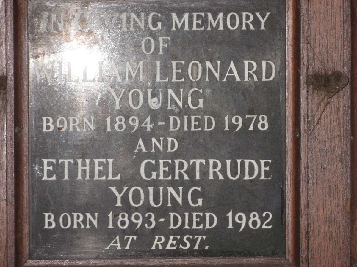 YOUNG William Leonard 1894-1978 &amp; Ethel Gertrude 1893-1982