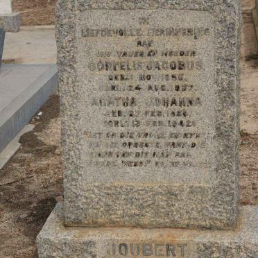 JOUBERT Cornelius Jacobus 1859-1937 &amp; Agatha Johanna 1859-1942