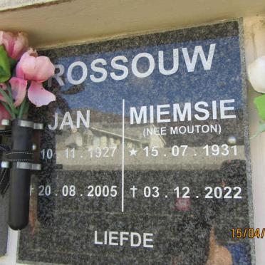ROSSOUW Jan 1927-2005 & Meisie MOUTON 1931-2022