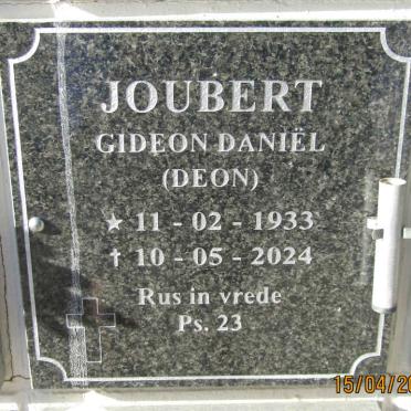 JOUBERT Gideon Daniel 1933-2024