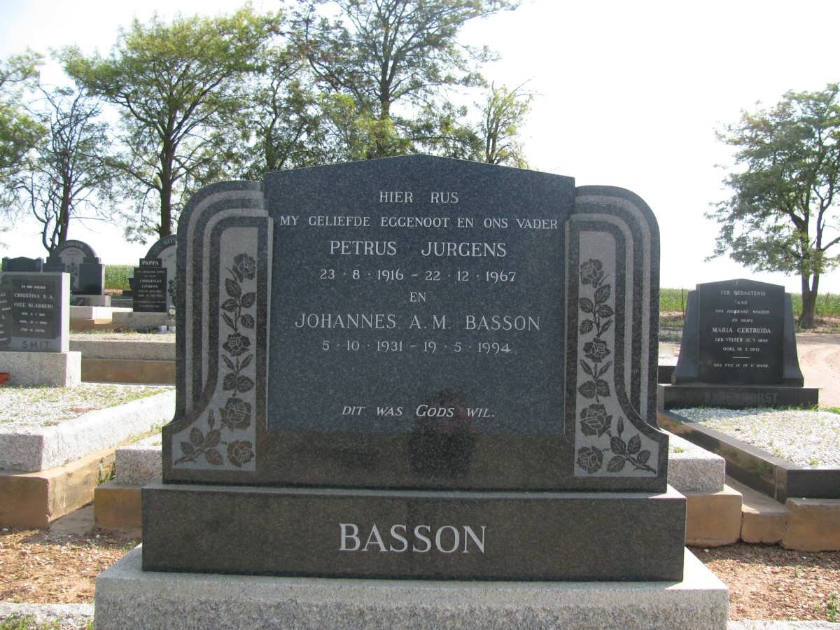 BASSON Petrus Jurgens 1916-1967 :: BASSON Johannes A.M. 1931-1994