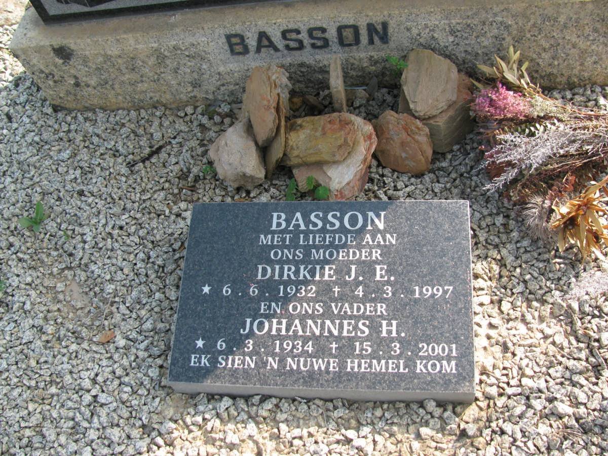 BASSON Johannes H. 1934-2001 &amp; Dirkie J.E. 1932-1997
