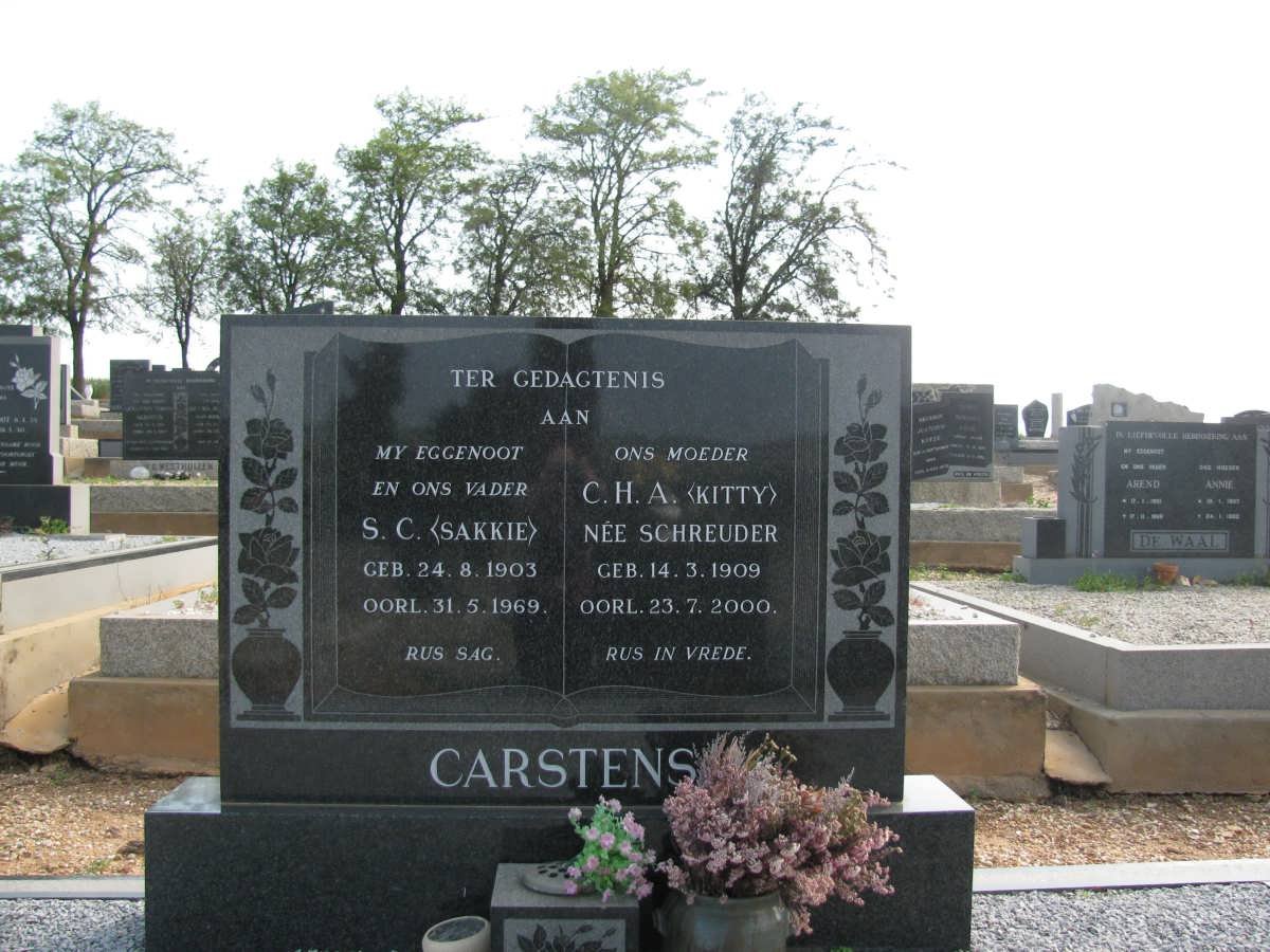 CARSTENS S.C. 1903-1969 &amp; C.H.A. SCHREUDER 1909-2000