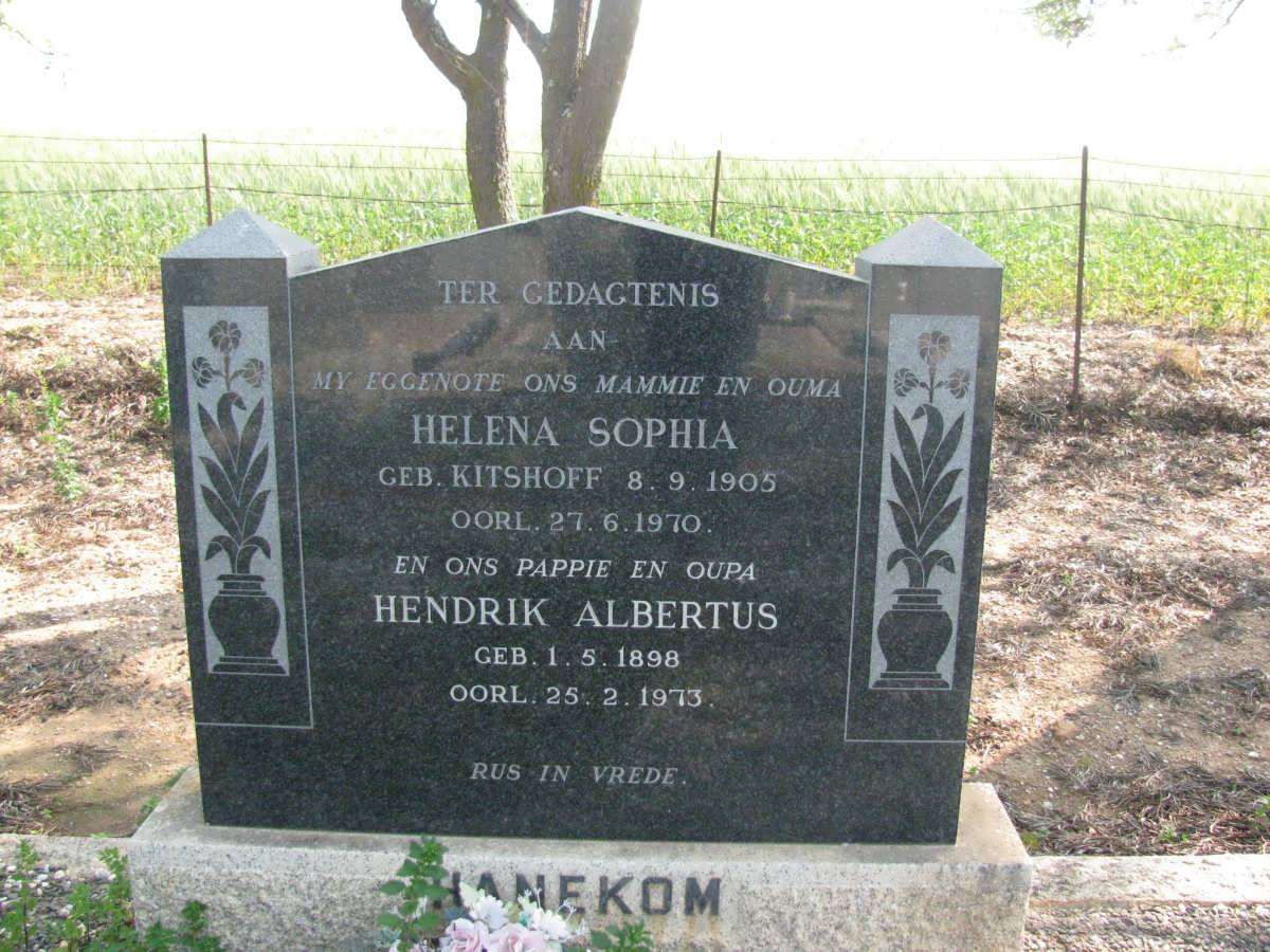 HANEKOM Hendrik Albertus 1898-1973 &amp; Helena Sophia KITSHOFF 1905-1970