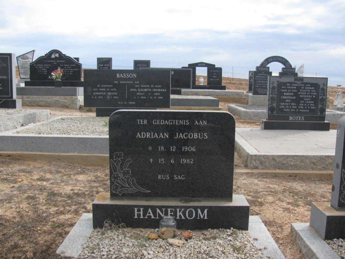 HANEKOM Adriaan Jacobus 1906-1982