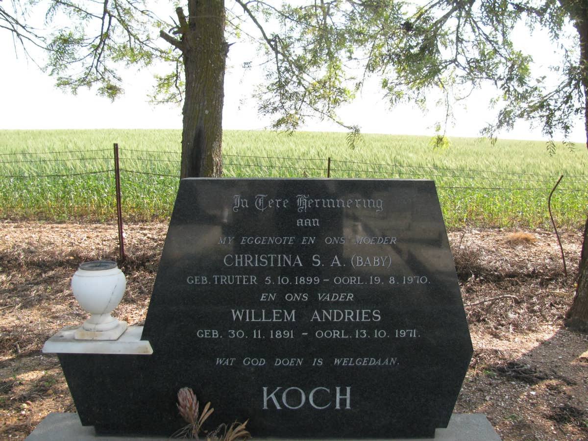 KOCH Willem Andries 1891-1971 &amp; Christina S.A. TRUTER 1899-1970