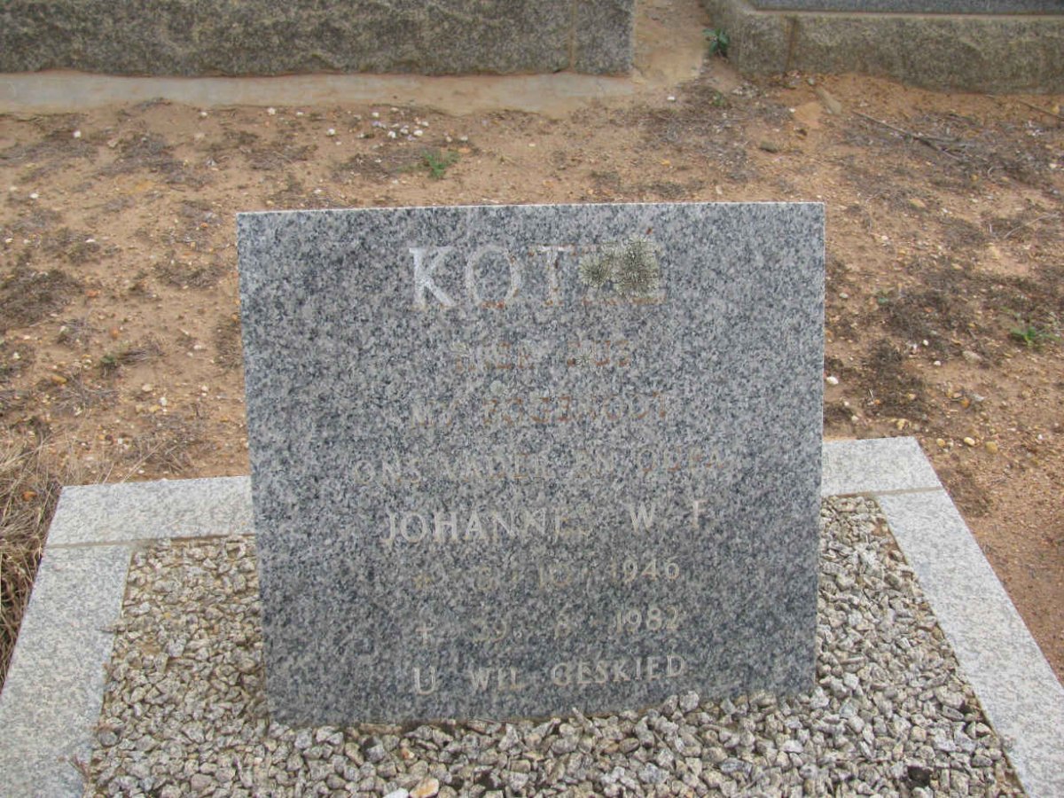 KOTZE Johannes W.F. 1946-1982