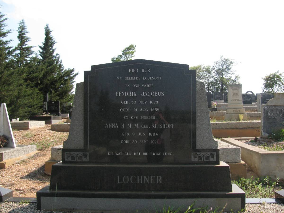 LOCHNER Hendrik Jacobus 1878-1959 &amp; Anna H.M.M. KITSHOFF 1884-1971