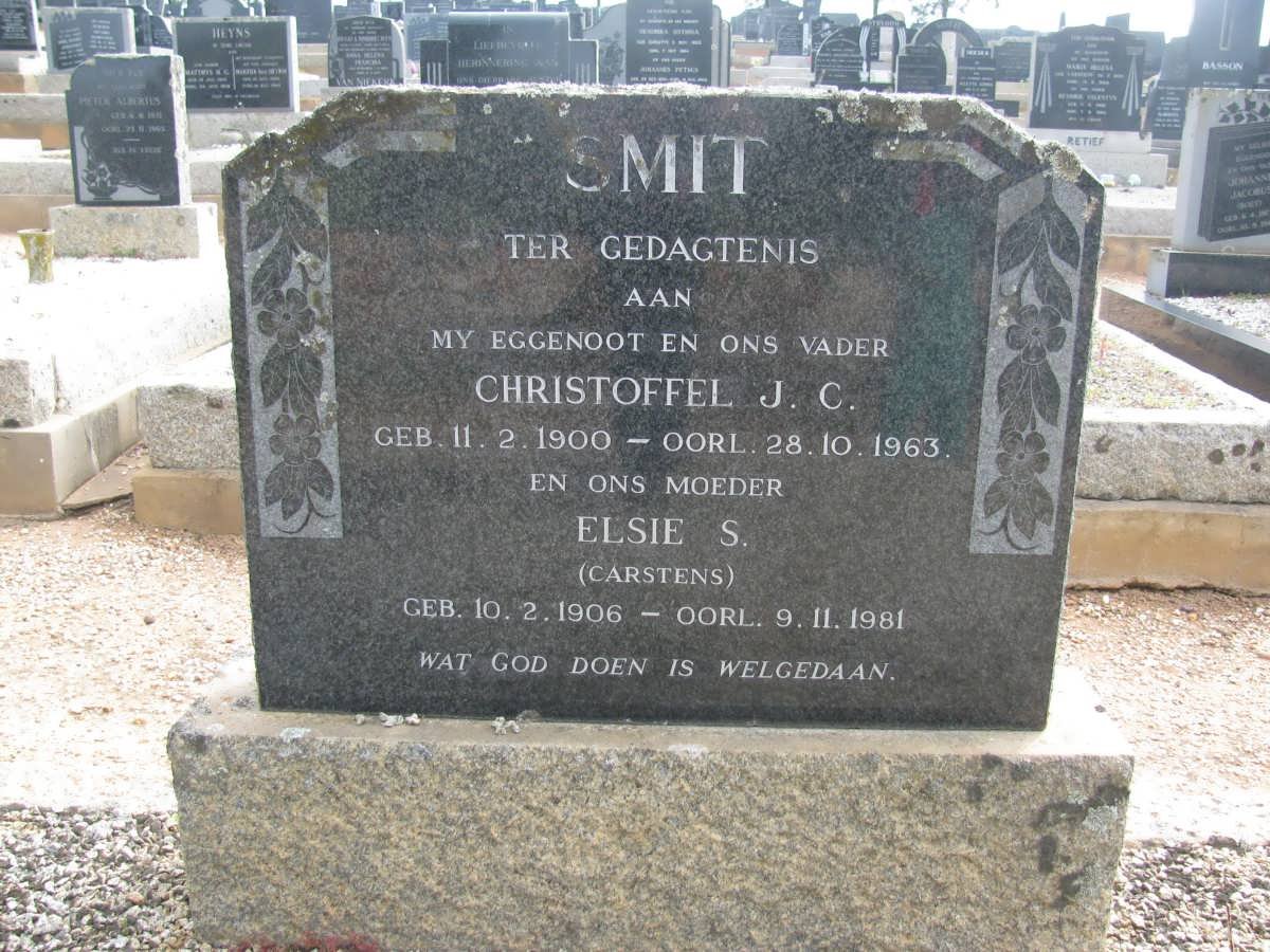 SMIT Christoffel J.C. 1900-1963 &amp; Elsie S. CARSTENS 1906-1981