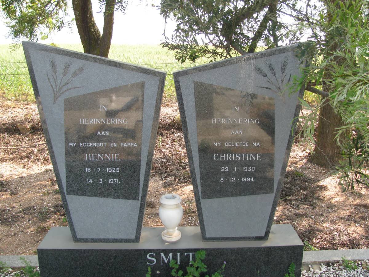 SMIT Hennie 1925-1971 &amp; Christine 1930-1994
