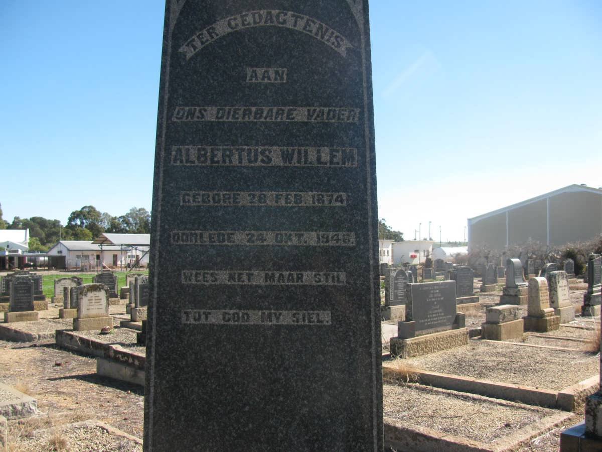 BASSON Albertus Willem 1874-1946 &amp; Anna Catharina  van HEERDEN 1943
