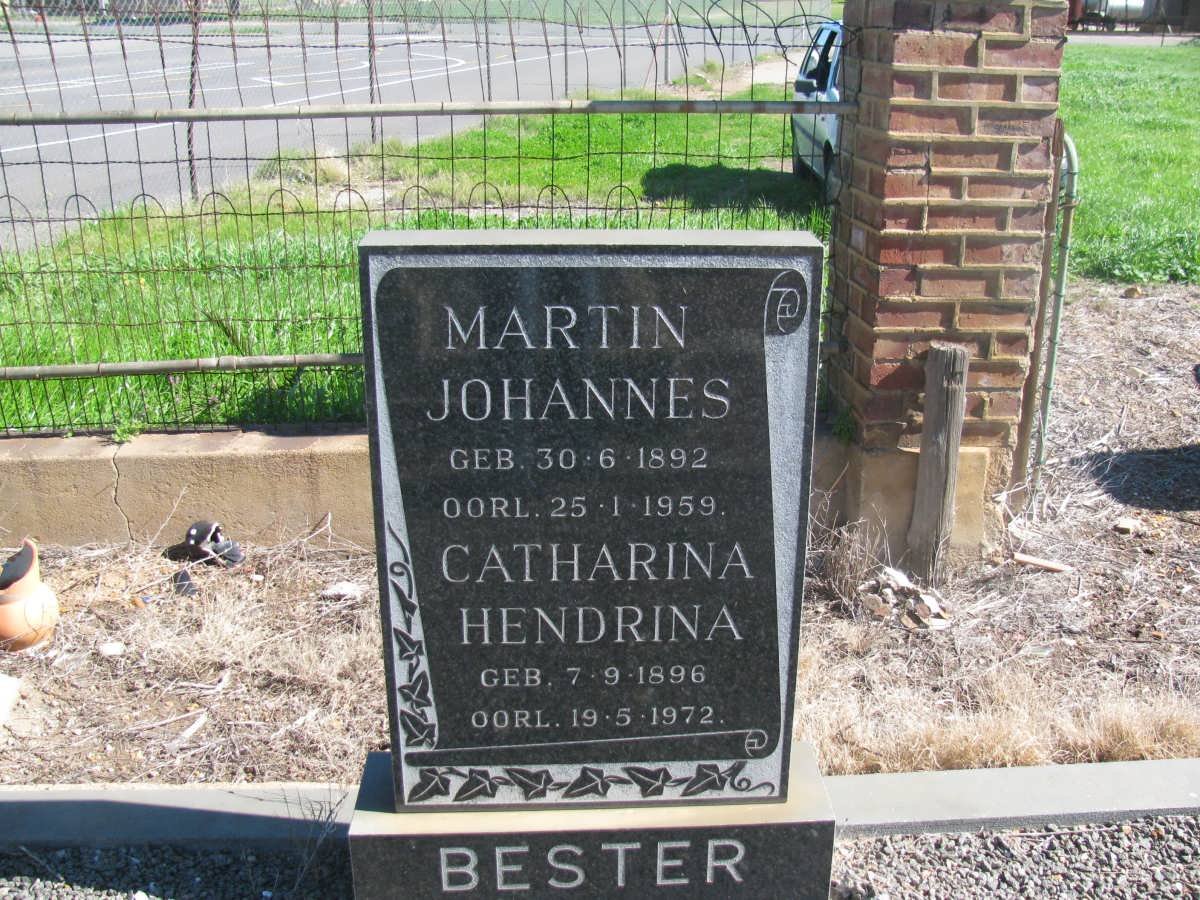 BESTER Martin Johannes 1892-1959 &amp; Catharina Hendrina BASSON 1896-1972