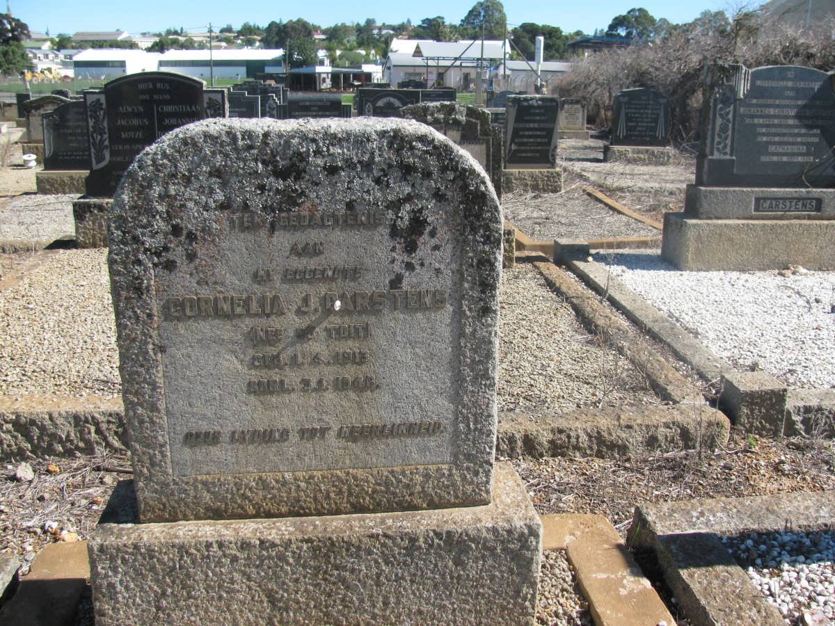 CARSTENS Cornelia J. nee du TOIT 1913-1946