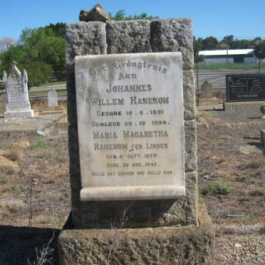 HANEKOM Willem Johannes 1851-1934 &amp; Maria Margaretha LINDES 1853-1940