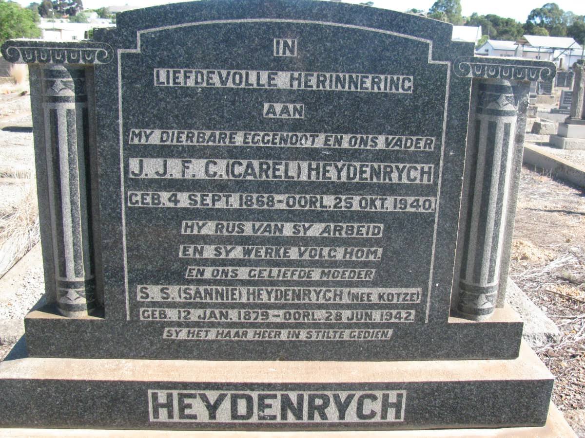 HEYDENRYCH J.J.F.C. 1868-1940 &amp; S.S. KOTZE 1879-1942 