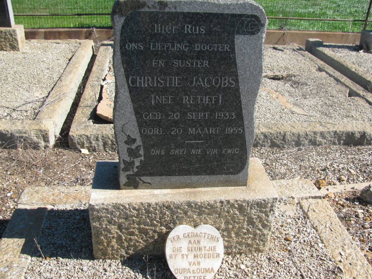 JACOBS Christie nee RETIEF 1933-1955