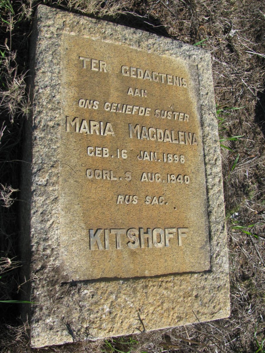 KITSHOFF Maria Magdalena 1898-1940