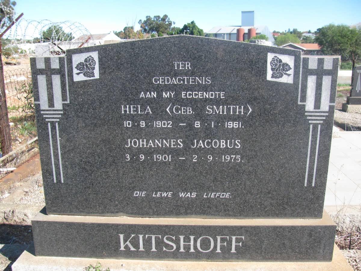 KITSHOFF Johannes Jacobus 1901-1975 &amp; Hela SMITH 1902-1961