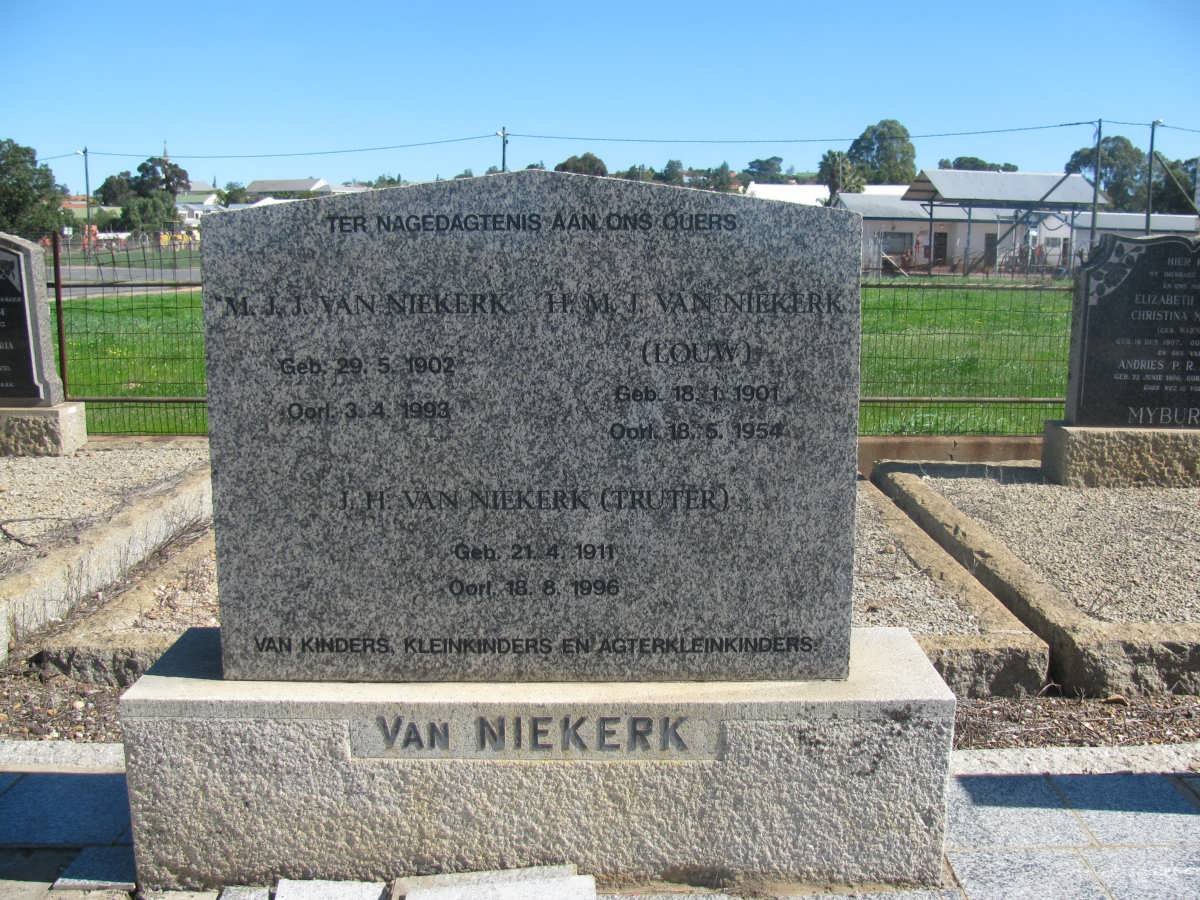 NIEKERK M.J.J, van 1902-1993 &amp; H.M.J LOUW 1901-1954