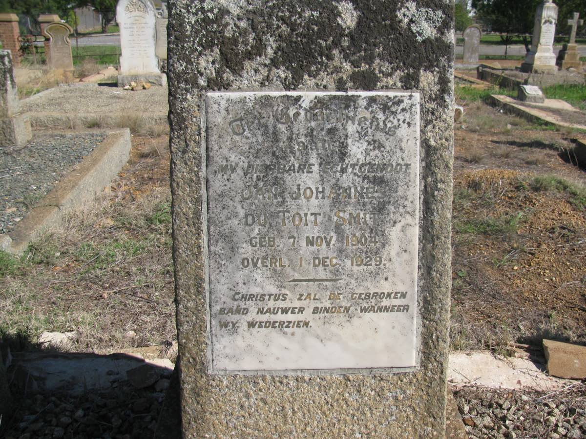 SMIT Jan Johannes Du Toit 1904-1929 
