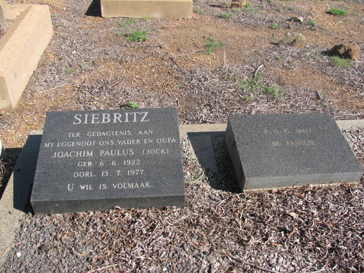 SIEBRITZ Joachim Paulus 1922-1977 :: SMIT P.G.C.