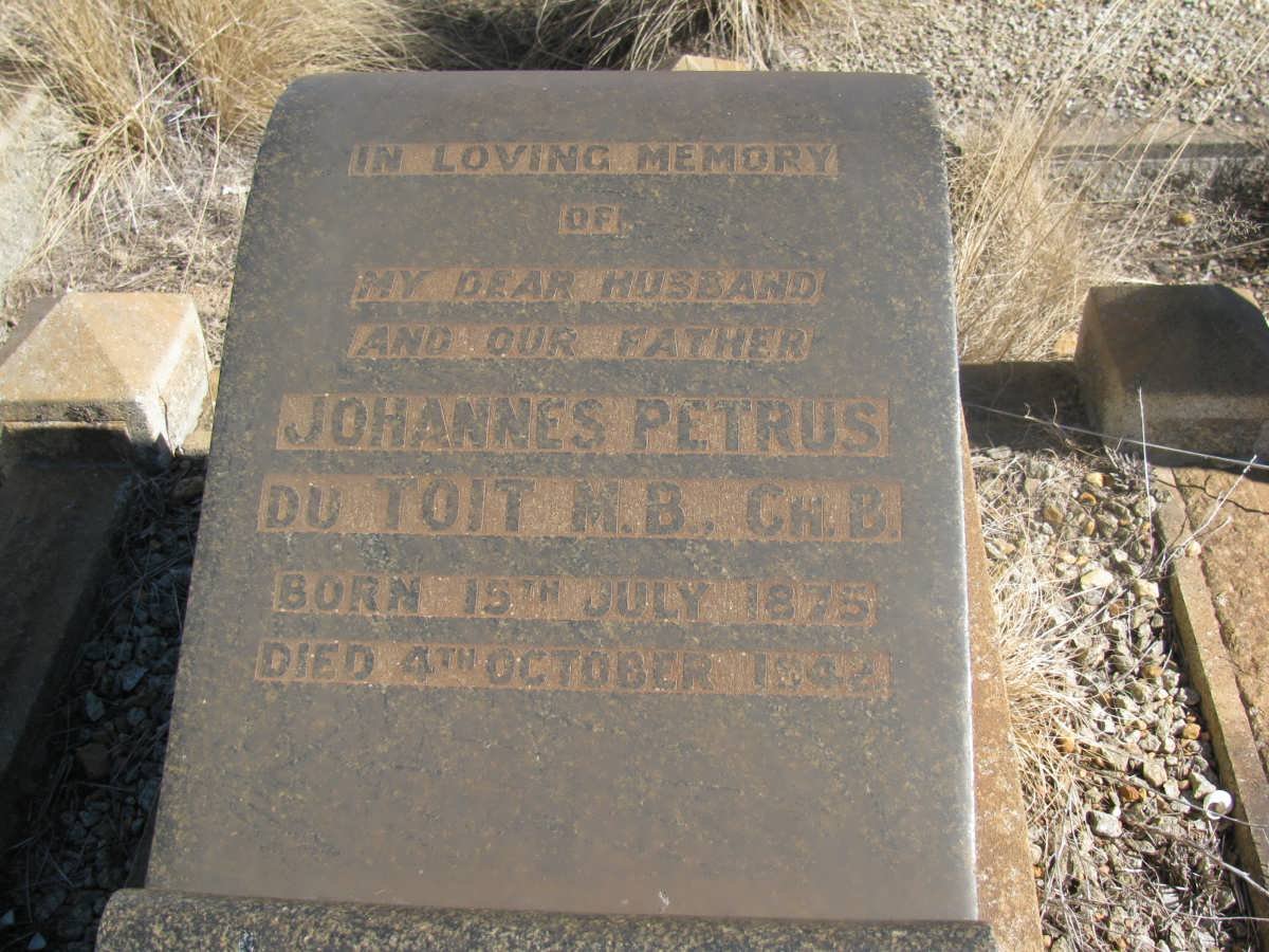 TOIT Johannes Petrus, du 1875-1942