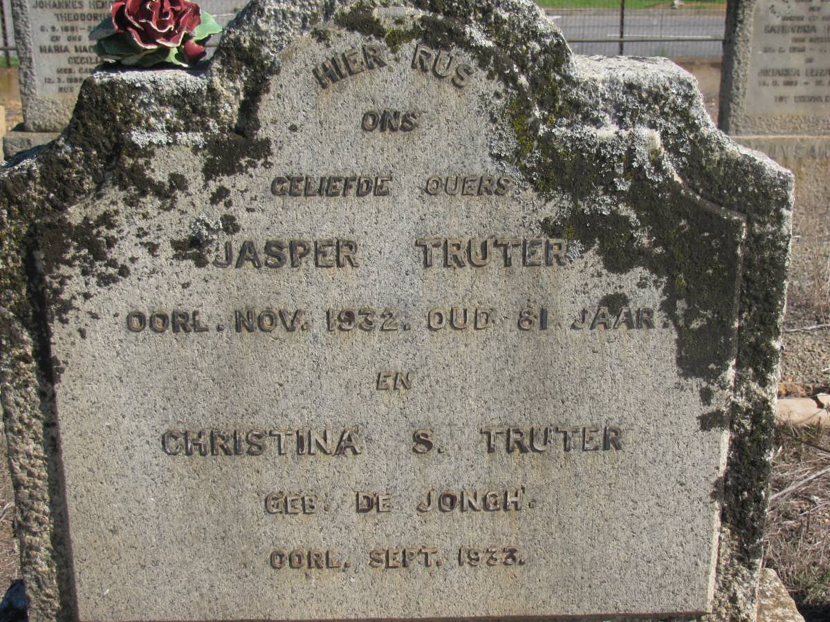TRUTER Jasper -1932 &amp; Christina S. DE JONGH -1933