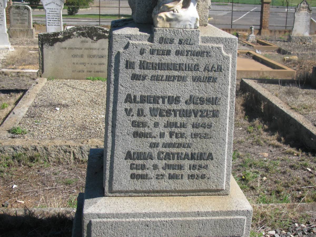 WESTHUIZEN Albertus Jessie, v.d. 1845-1932 &amp; Anna Catharina 1854-1936