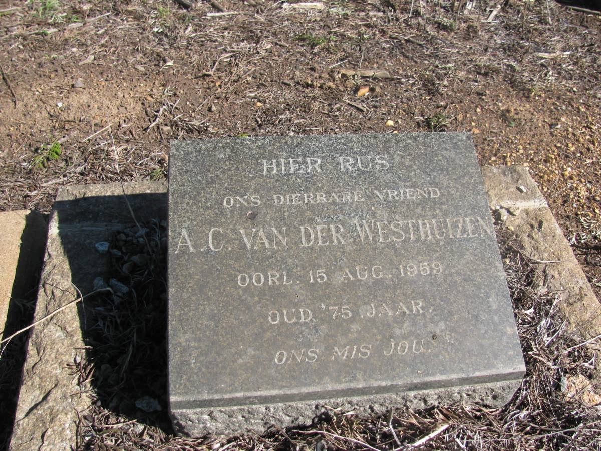 WESTHUIZEN A.C., van der -1959