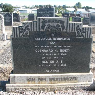 WESTHUYZEN Coenraad H., van der 1896-1947 &amp; Hester J.E. 1899-1982