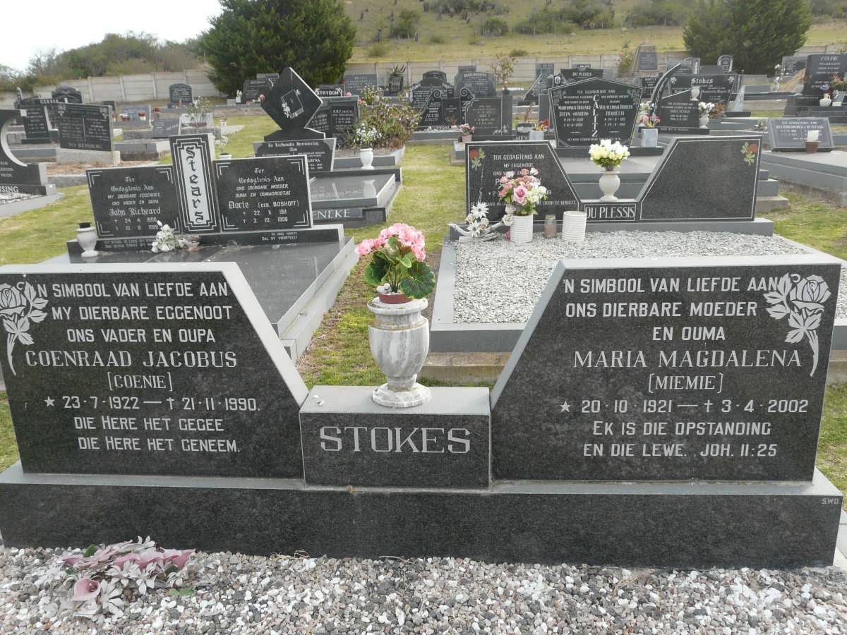 STOKES Coenraad Jacobus 1922-1990 &amp; Maria Magdalena 1921-2002