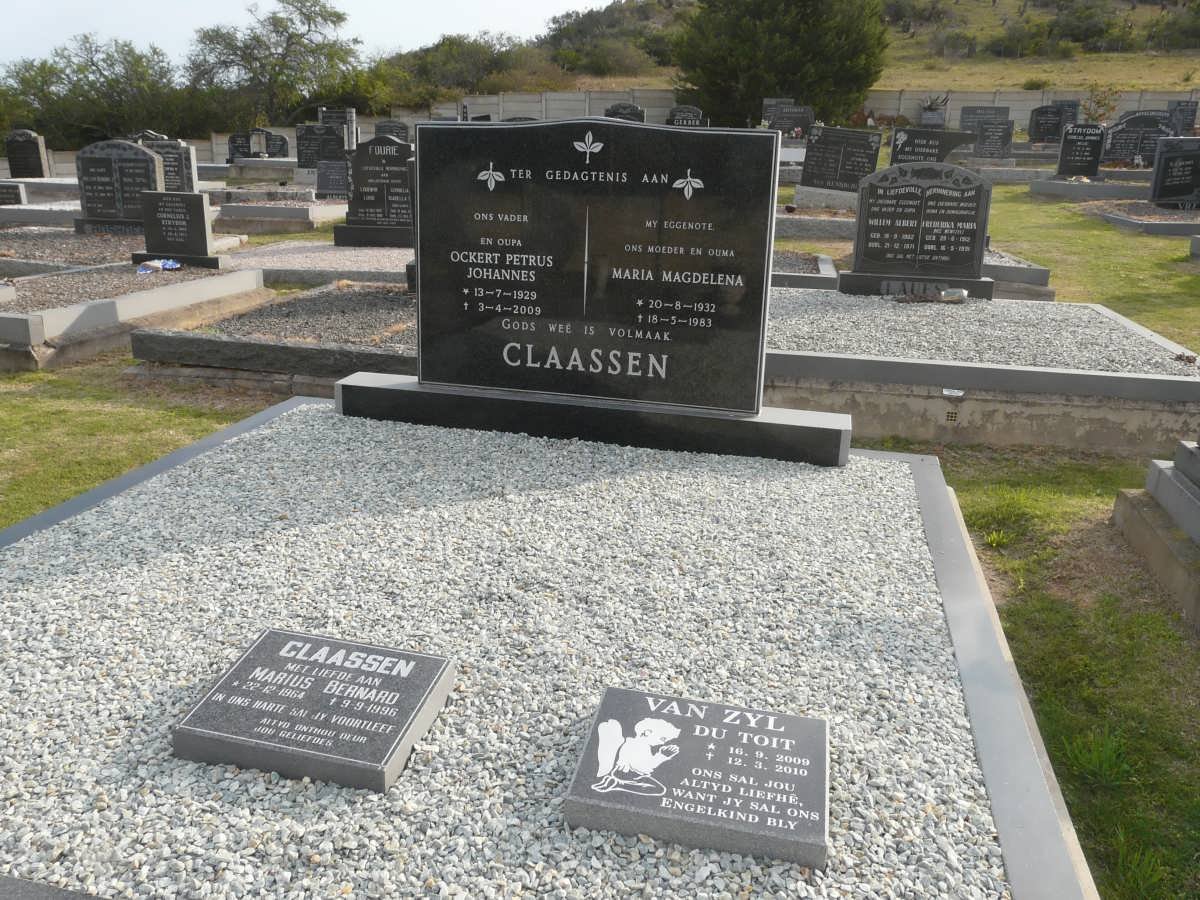 CLAASSEN Ockert Petrus Johannes 1929-2009 &amp; Maria Magdelena 1932-1983