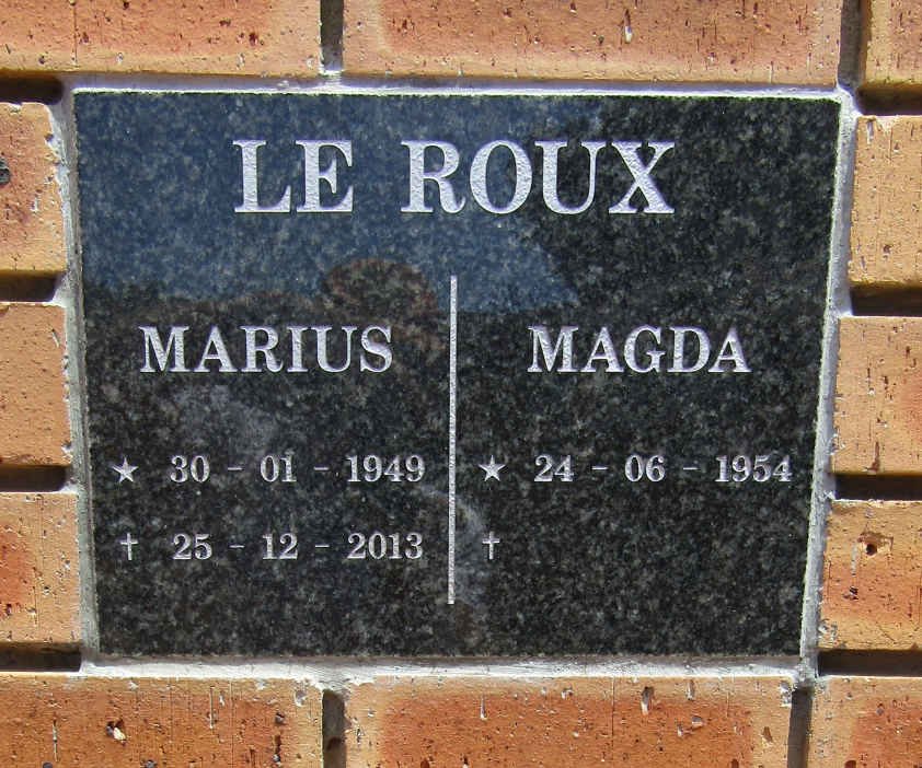 ROUX Marius, le 1949-2013 &amp; Magda 1954-