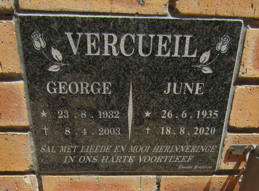 VERCUEIL George 1932-2003 &amp; June 1935-2020