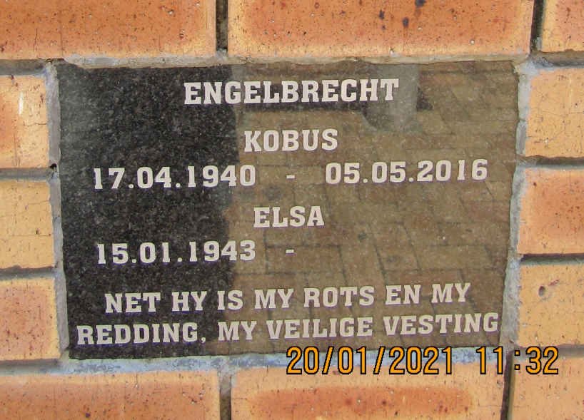 ENGELBRECHT Kobus 1940-2016 &amp; Elsa 1943-
