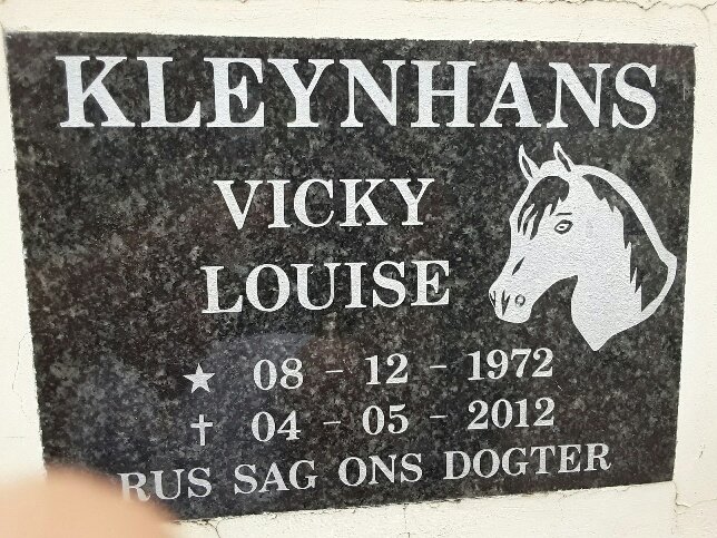 KLEYNHANS Vicky Louise 1972-2012