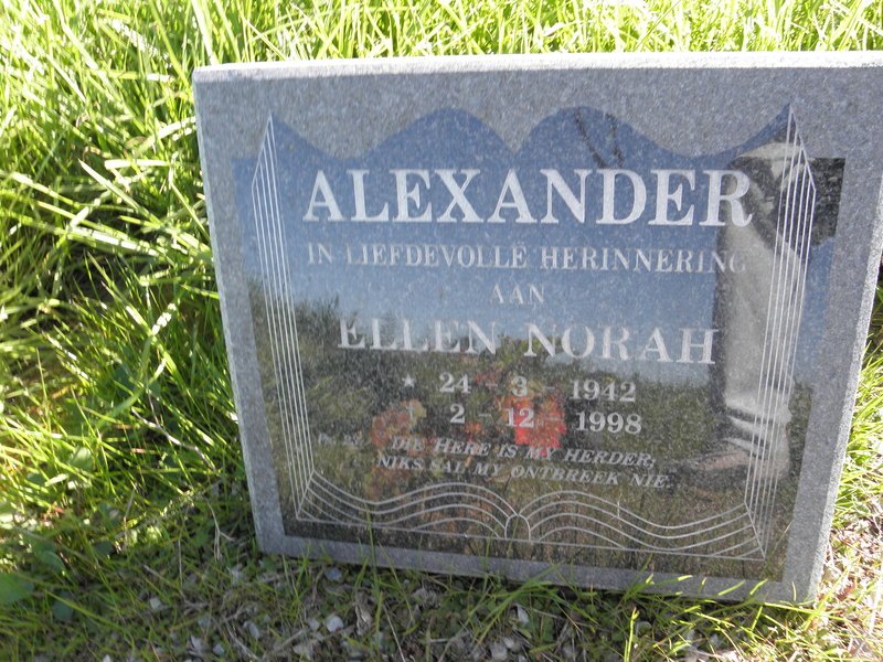 ALEXANDER Ellen Norah 1942-1998