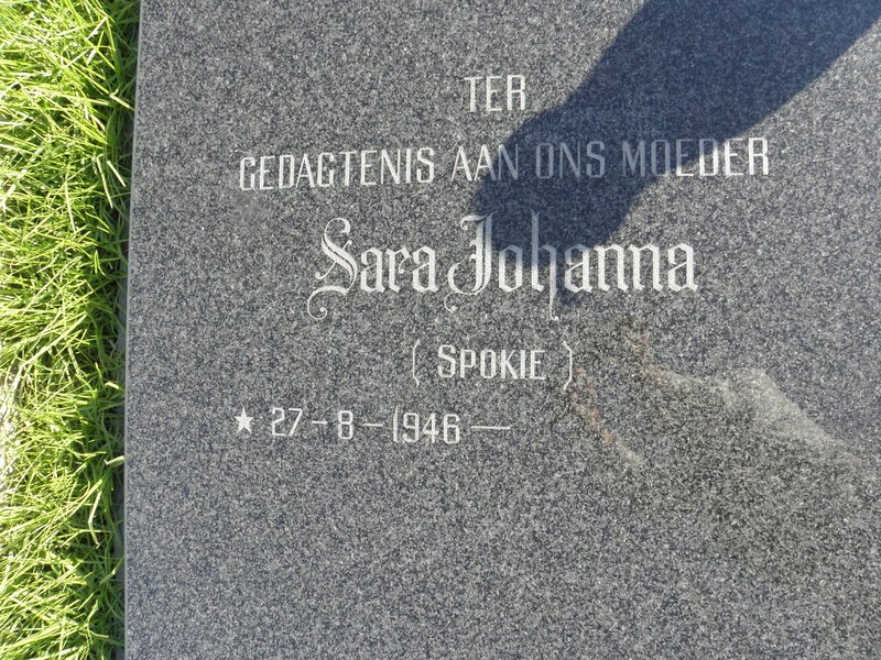 ALLIBONE Sara Johanna 1946-