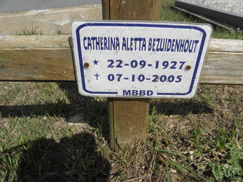 BEZUIDENHOUT Catherina Aletta 1927-2005