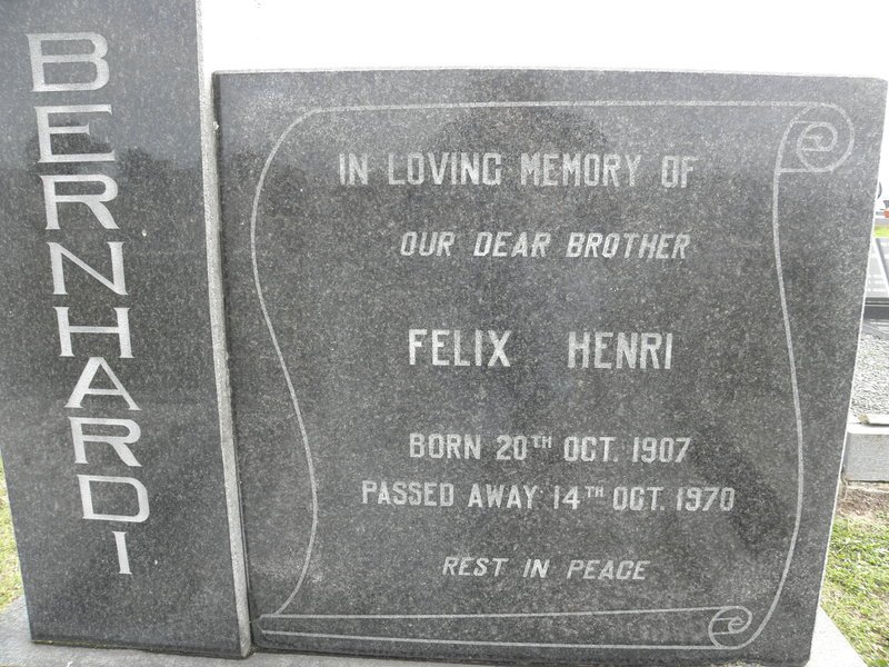 BERNHARDI Felix Henri 1907-1970