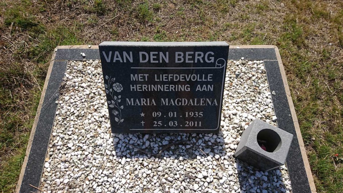 BERG Maria Magdalena, van den 1935-2011