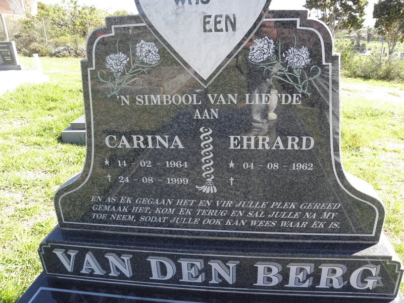 BERG Ehrard, van den 1962- &amp; Carina 1964-1999