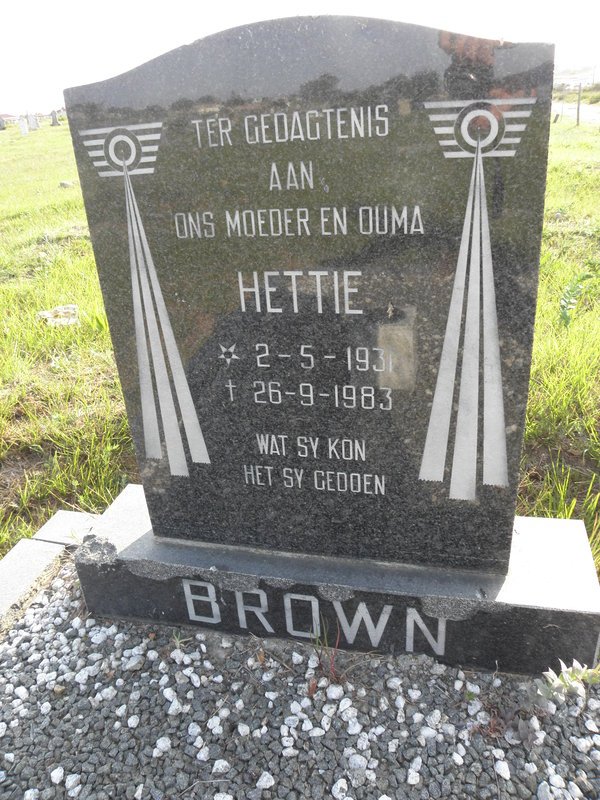 BROWN Hettie 1931-1983