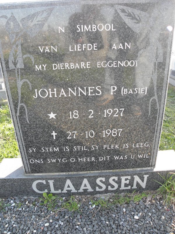 CLAASSEN Johannes P. 1927-1987