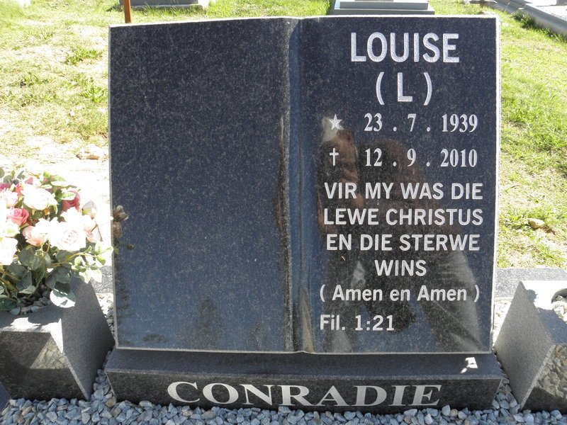 CONRADIE Louise 1939-2010