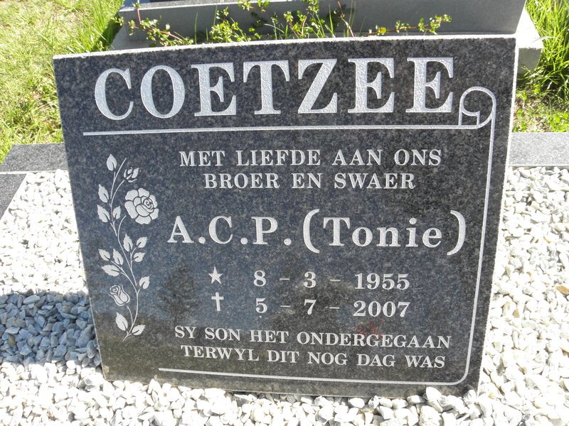 COETZEE A.C.P. 1955-2007