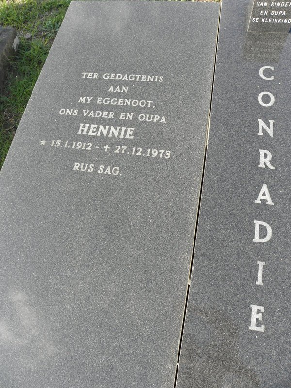 CONRADIE Hennie 1912-1973